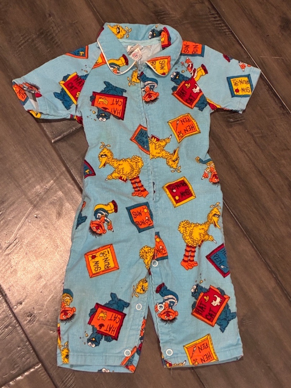 1970s JC Penney Sesame Street "Toddle Time" Corduroy Overalls - Size 1